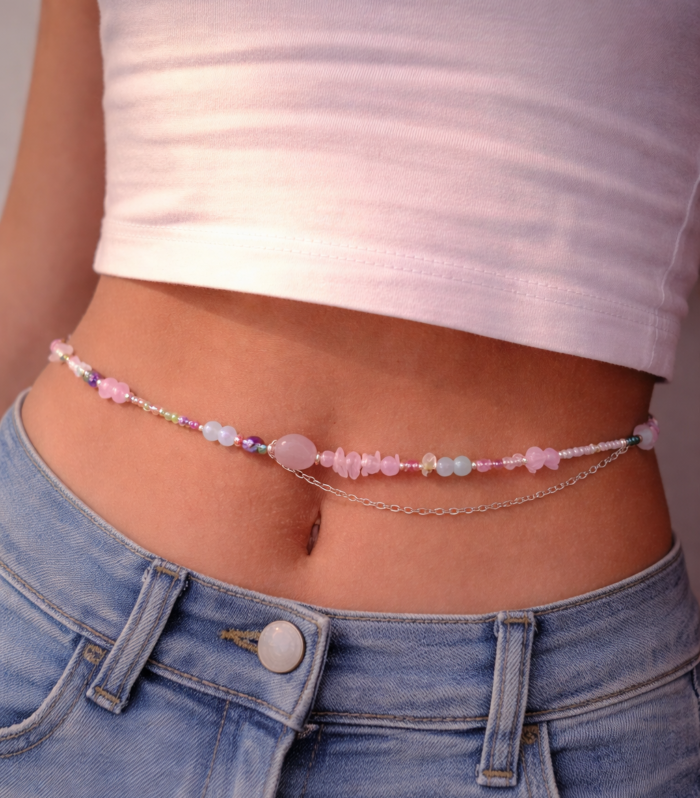Blush Charm Waist Chain Aazuvi