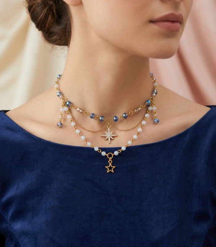 Galaxy charm Necklace Aazuvi