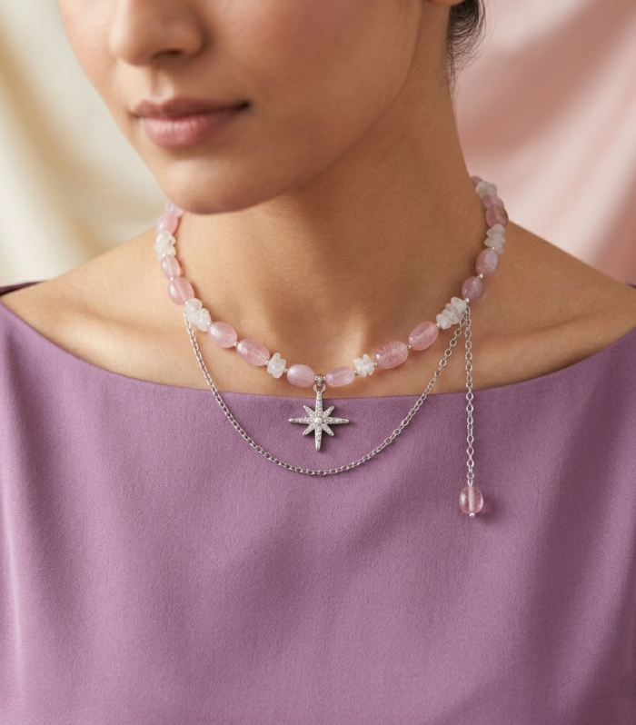 Pastel Star Pendant Necklace Aazuvi